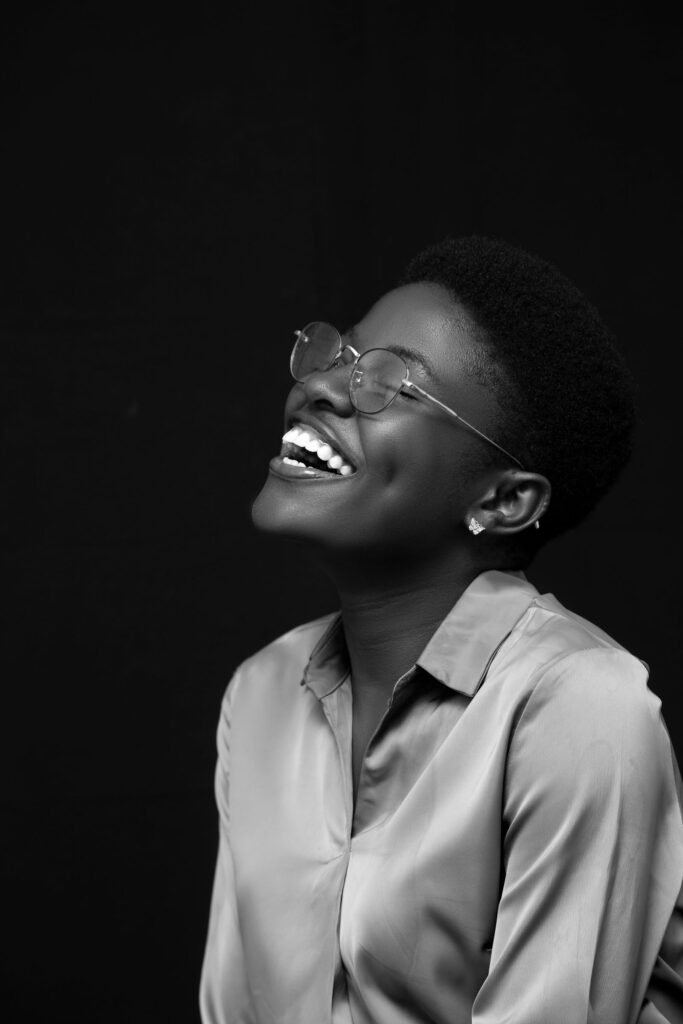 Person smiling with bright, healthy teeth